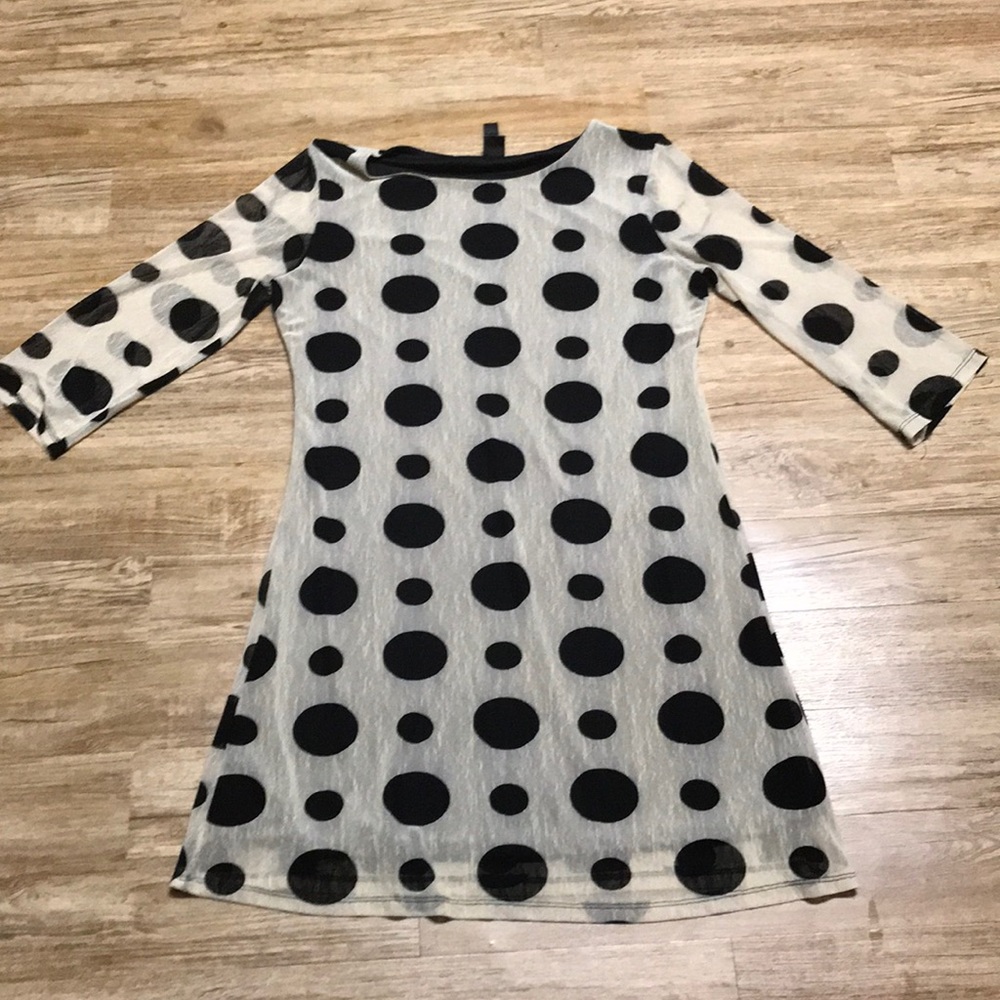 4/$20 Dresses: Brown and Black Polkadot Dress